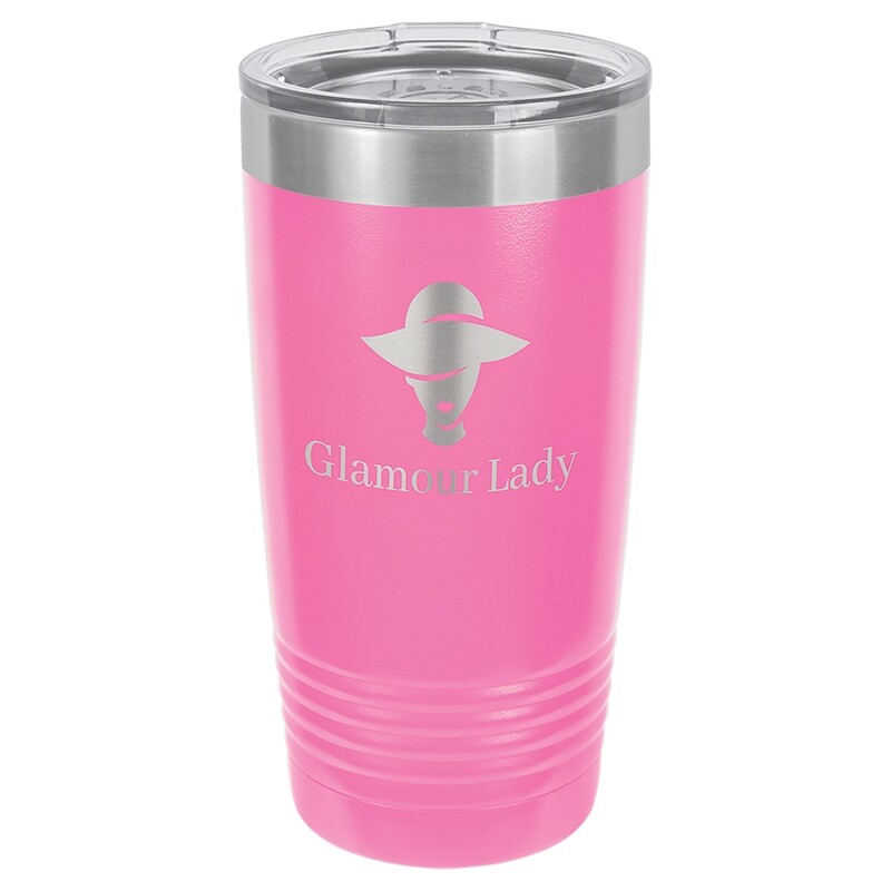 Beverage Tumblers - 20oz  Pink Tumbler with Lid