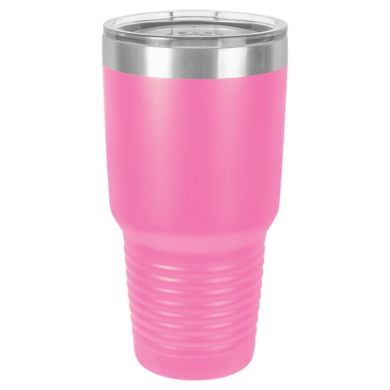 Beverage Tumblers - 30oz Pink Tumbler with Lid Beverage Tumblers - 30oz Pink Tumbler with Lid