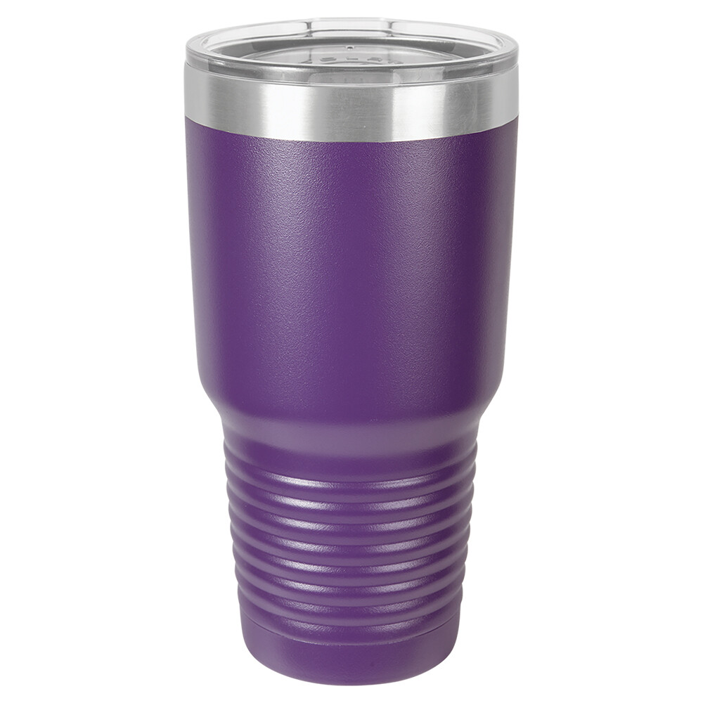 Beverage Tumblers - 30oz Purple Tumbler with Lid