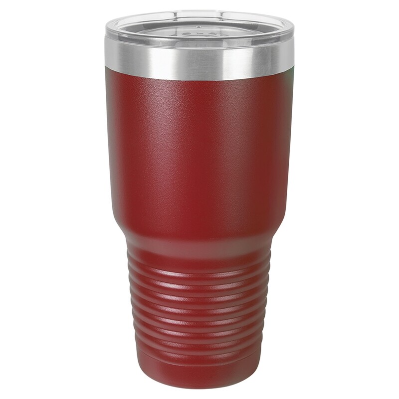 Beverage Tumblers - 30oz Maroon Tumbler with Lid Beverage Tumblers - 30oz Maroon Tumbler with Lid