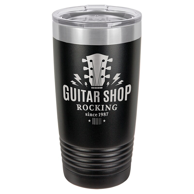 Beverage Tumblers - 20oz  Black Tumbler with Lid