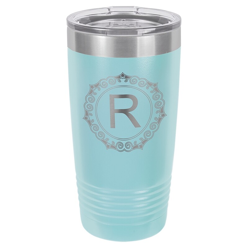 Beverage Tumblers - 20oz  Light Blue Tumbler with Lid