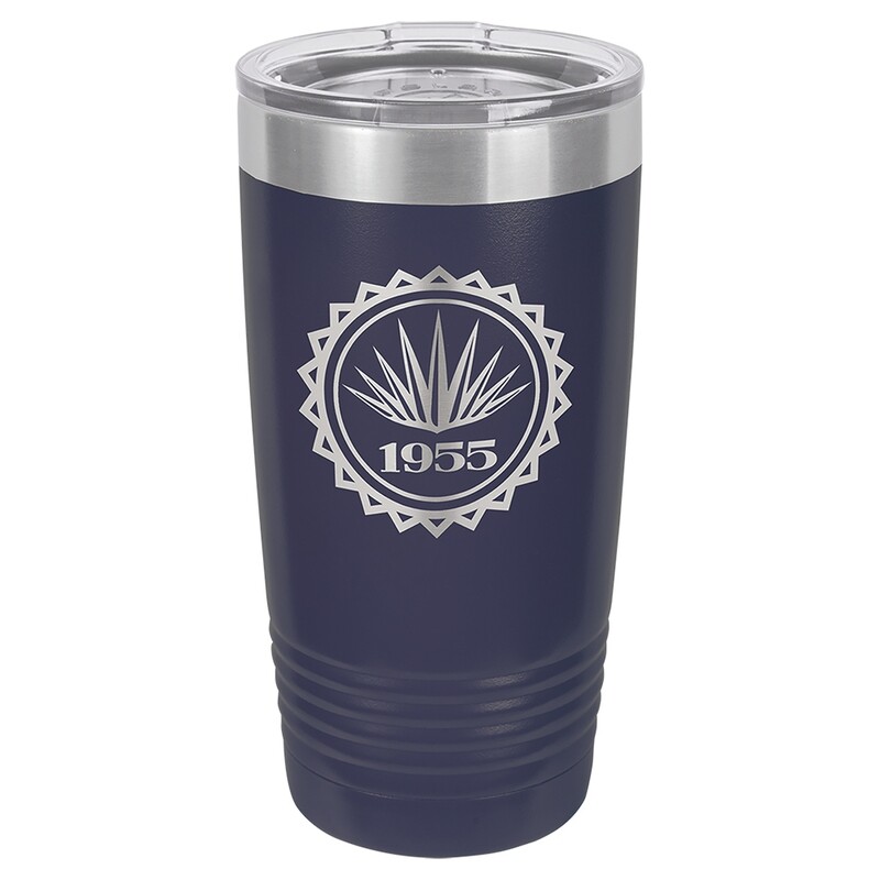 Beverage Tumblers - 20oz Navy Blue Tumbler with Lid