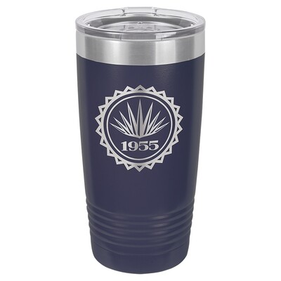Beverage Tumblers - 20oz Navy Blue Tumbler with Lid
