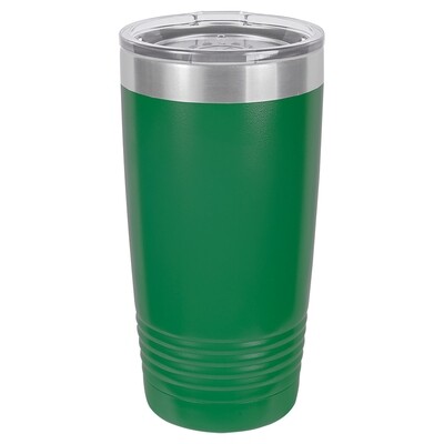 Beverage Tumblers - 20oz Green Tumbler with Lid