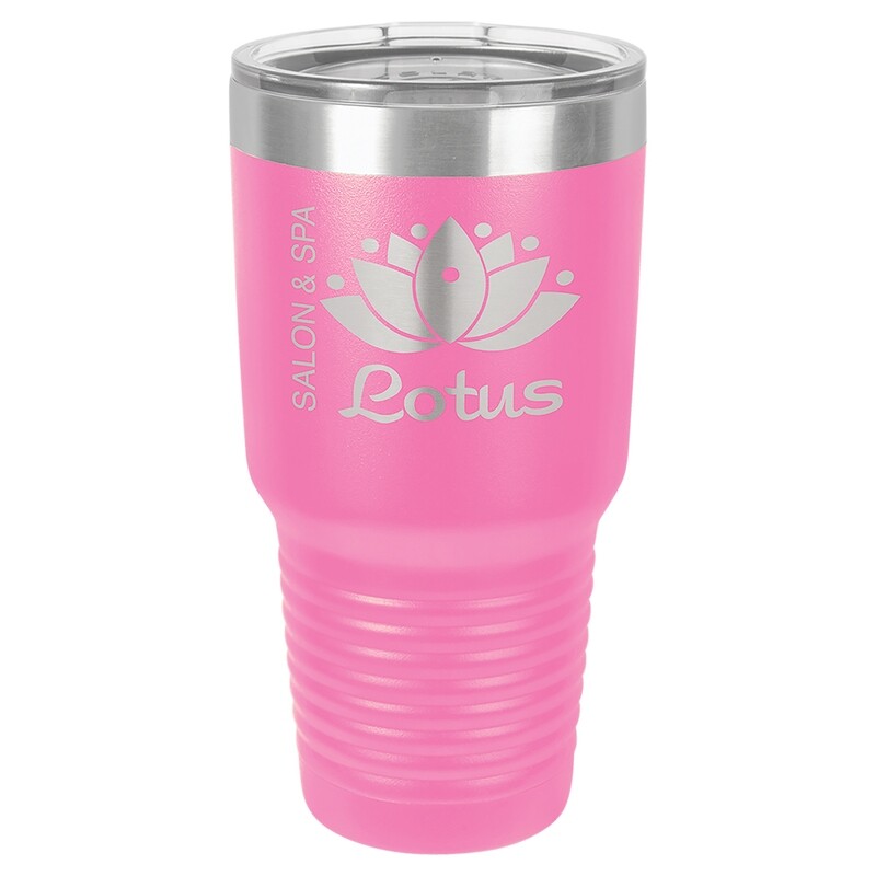Beverage Tumblers - 30oz  Pink Tumbler with Lid