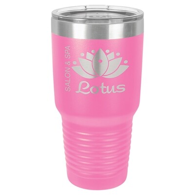 Beverage Tumblers - 30oz  Pink Tumbler with Lid