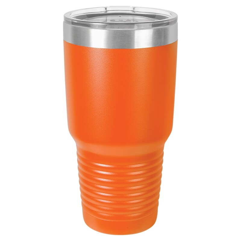 Beverage Tumblers - 30oz Orange Tumbler with Lid Beverage Tumblers - 30oz Orange Tumbler with Lid