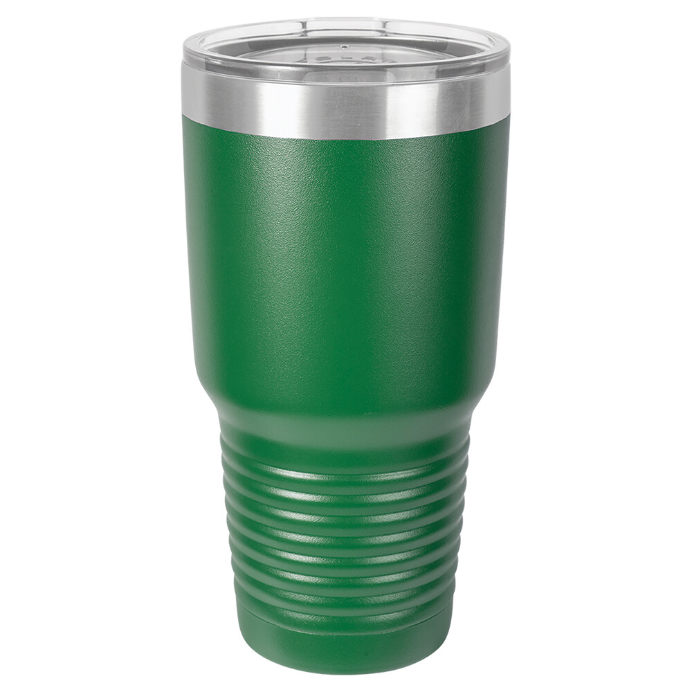 Beverage Tumblers - 30oz Green Tumbler with Lid