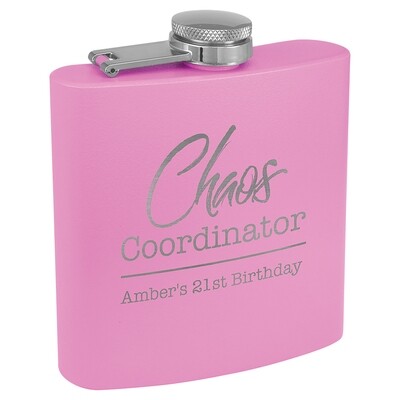 Barware &amp; Flasks - 6oz Light Purple Matte Stainless Steel Flask