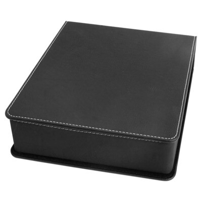 Beer &amp; Wine Gifts - Black with Silver Leatherette 3-Piece Wine Tool Gift Set