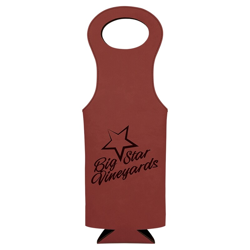 Beer &amp; Wine Gifts - Rose Leatherette Wine Bag