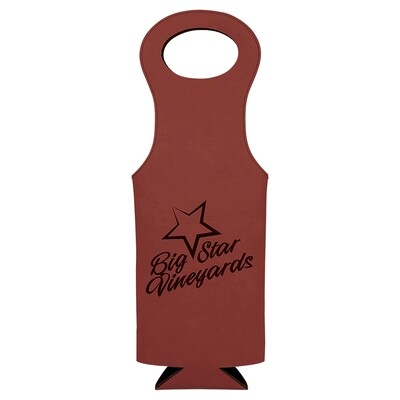 Beer &amp; Wine Gifts - Rose Leatherette Wine Bag