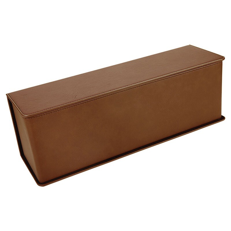 Beer &amp; Wine Gifts - Dark Brown Leatherette Wine Box with Tools