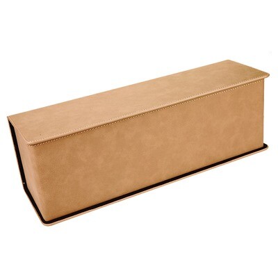 Beer &amp; Wine Gifts - Light Brown Leatherette Wine Box with Tools
