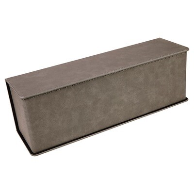 Beer &amp; Wine Gifts - Gray Leatherette Wine Box with Tools