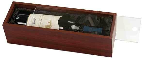 Beer &amp; Wine Gifts - Wine Box with Clear Acrylic Lid