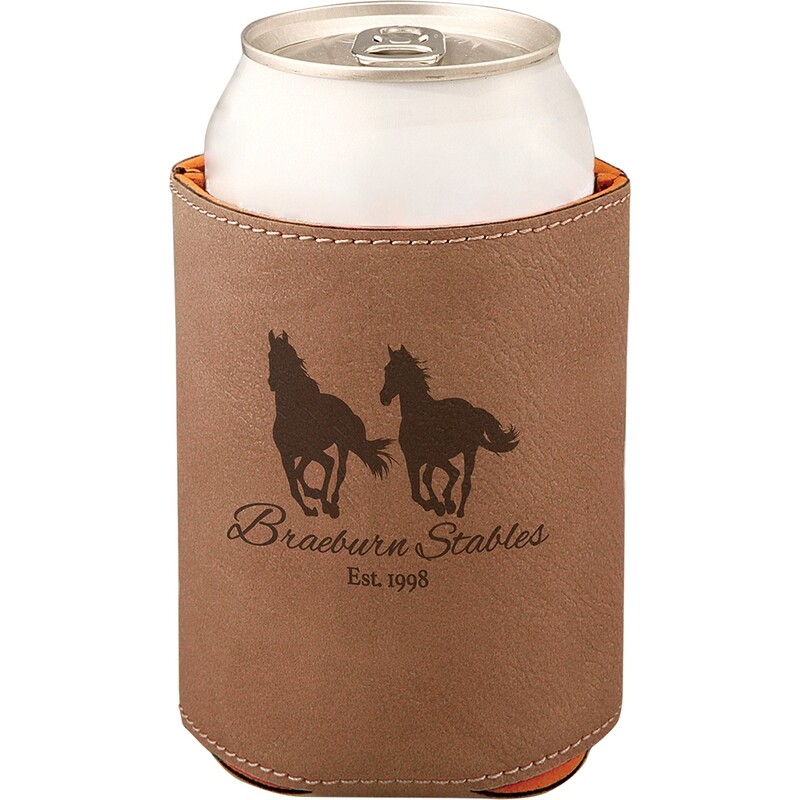 Beverage Holders - Dark Brown Leatherette