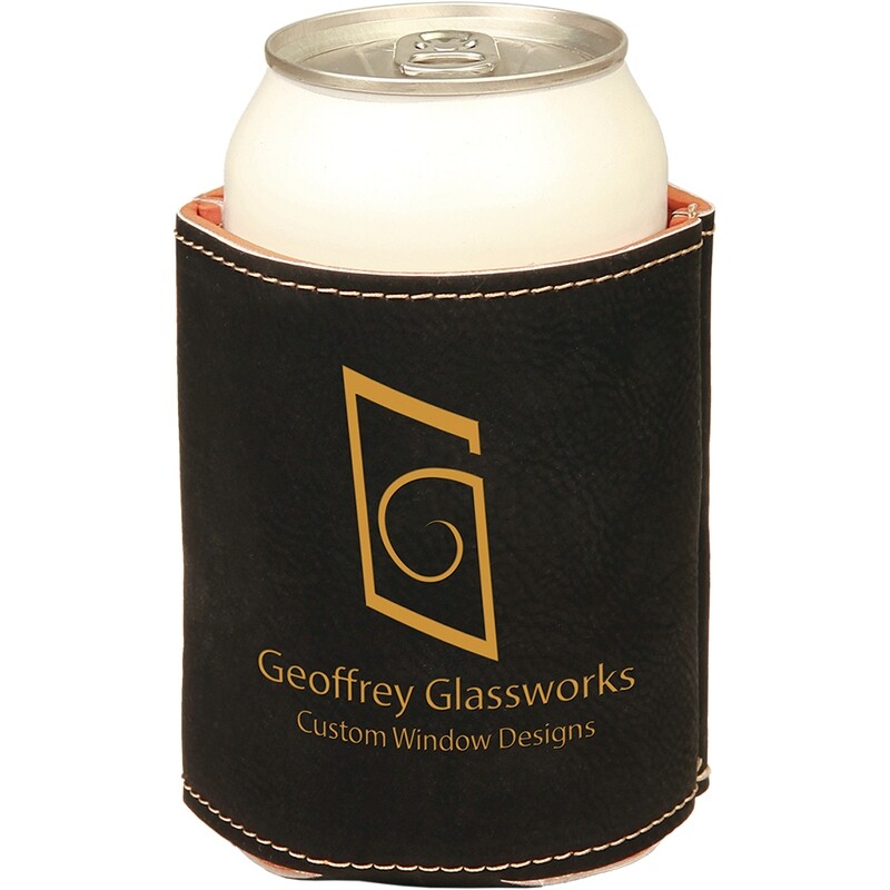 Beverage Holders - Black with Gold Leatherette