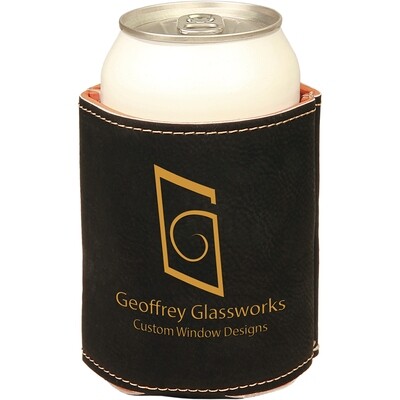 Beverage Holders - Black with Gold Leatherette