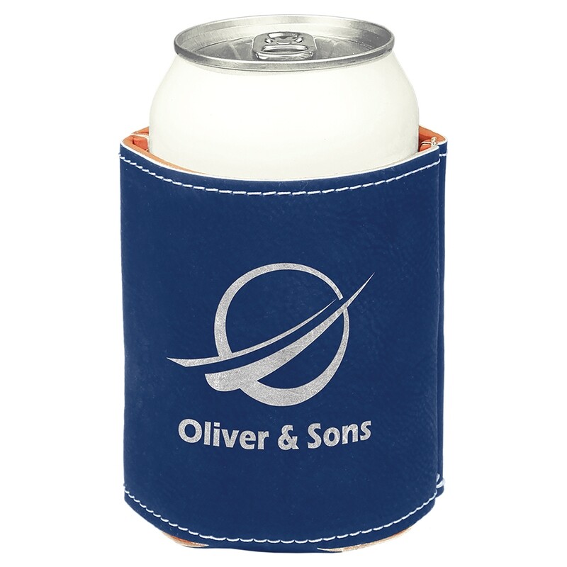 Beverage Holders - Royal Blue with Silver Leatherette