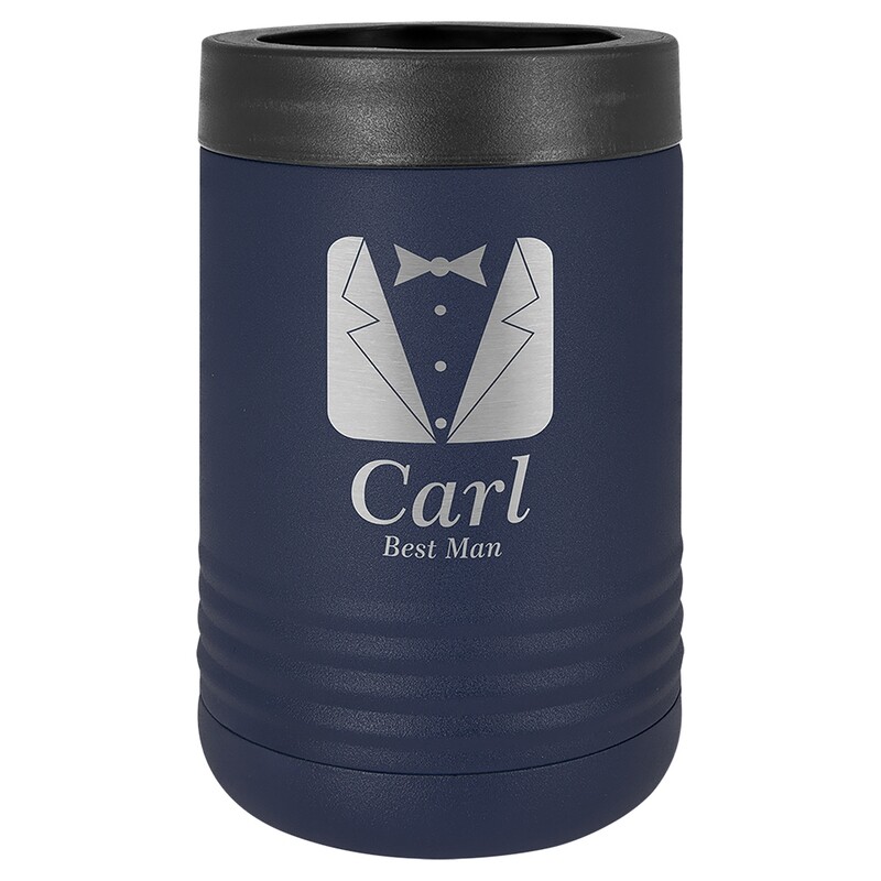 Beverage Holders -Navy Blue Stainless Steel