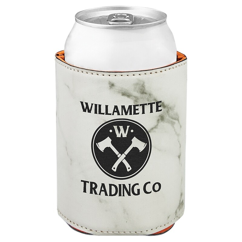 Beverage Holders - White Marble Leatherette