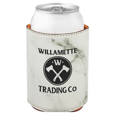 Beverage Holders - White Marble Leatherette
