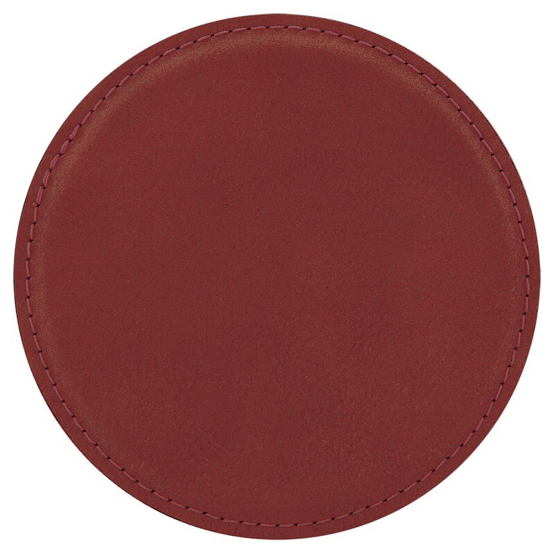 Coasters - Rose Round Leatherette Coaster Set