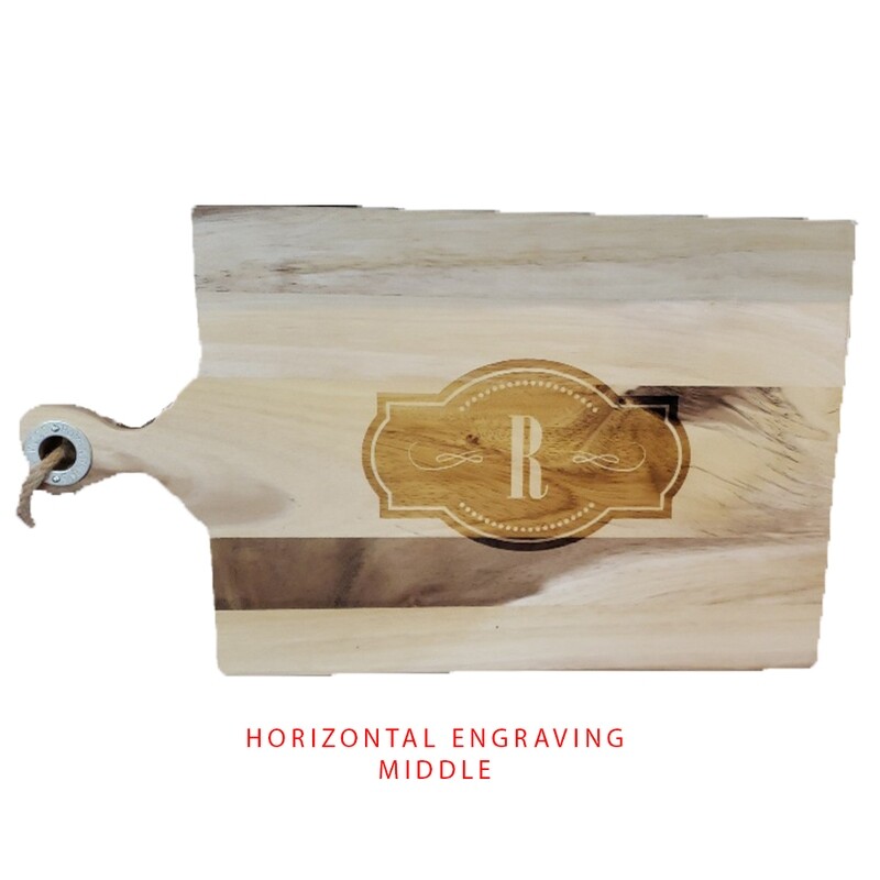 Wood Cutting Boards - Acacia Rectangle Cutting Board with Rope Handle