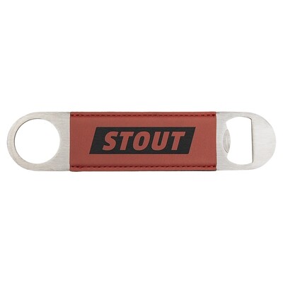 Hand Held Bottle Opener - Rose Leatherette
