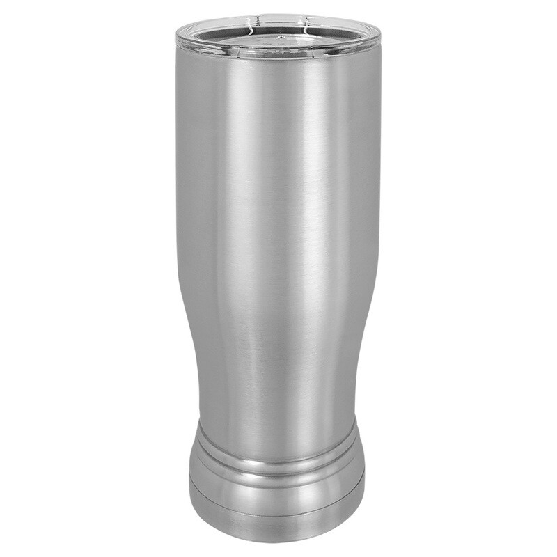 Beverage Tumblers - 14oz Stainless Steel Pilsner Tumbler with Lid