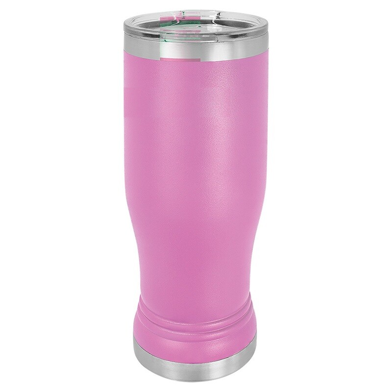 Beverage Tumblers - 14oz Light Purple Pilsner Tumbler with Lid