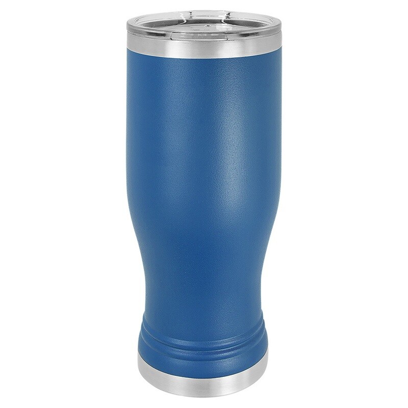 Beverage Tumblers - 20oz Royal Blue Pilsner Tumbler with Lid