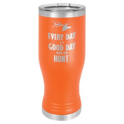 Beverage Tumblers - 20oz Orange Pilsner Tumbler with Lid