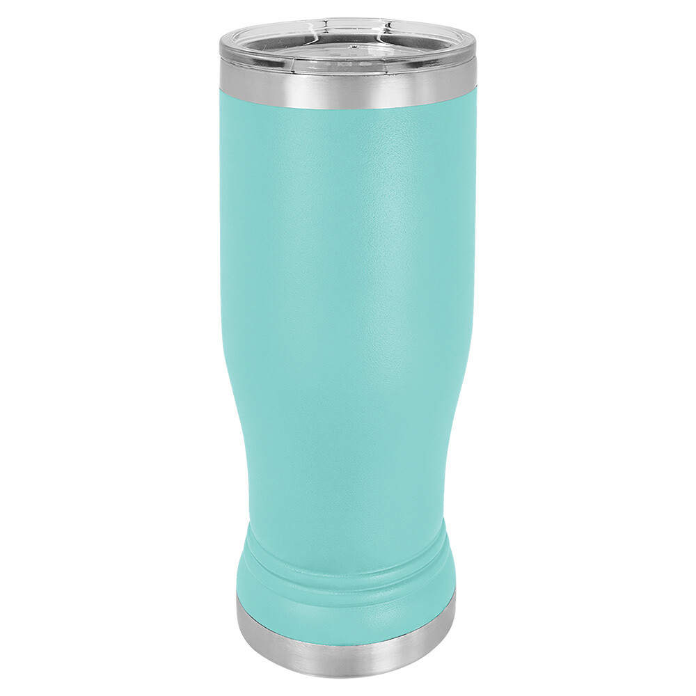 Beverage Tumblers - 14oz Teal Pilsner Tumbler with Lid