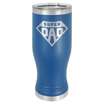 Beverage Tumblers - 20oz Royal Blue Pilsner Tumbler with Lid