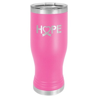 Beverage Tumblers - 20oz Pink Pilsner Tumbler with Lid