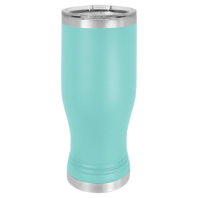 Beverage Tumblers - 20oz Teal Pilsner Tumbler with Lid