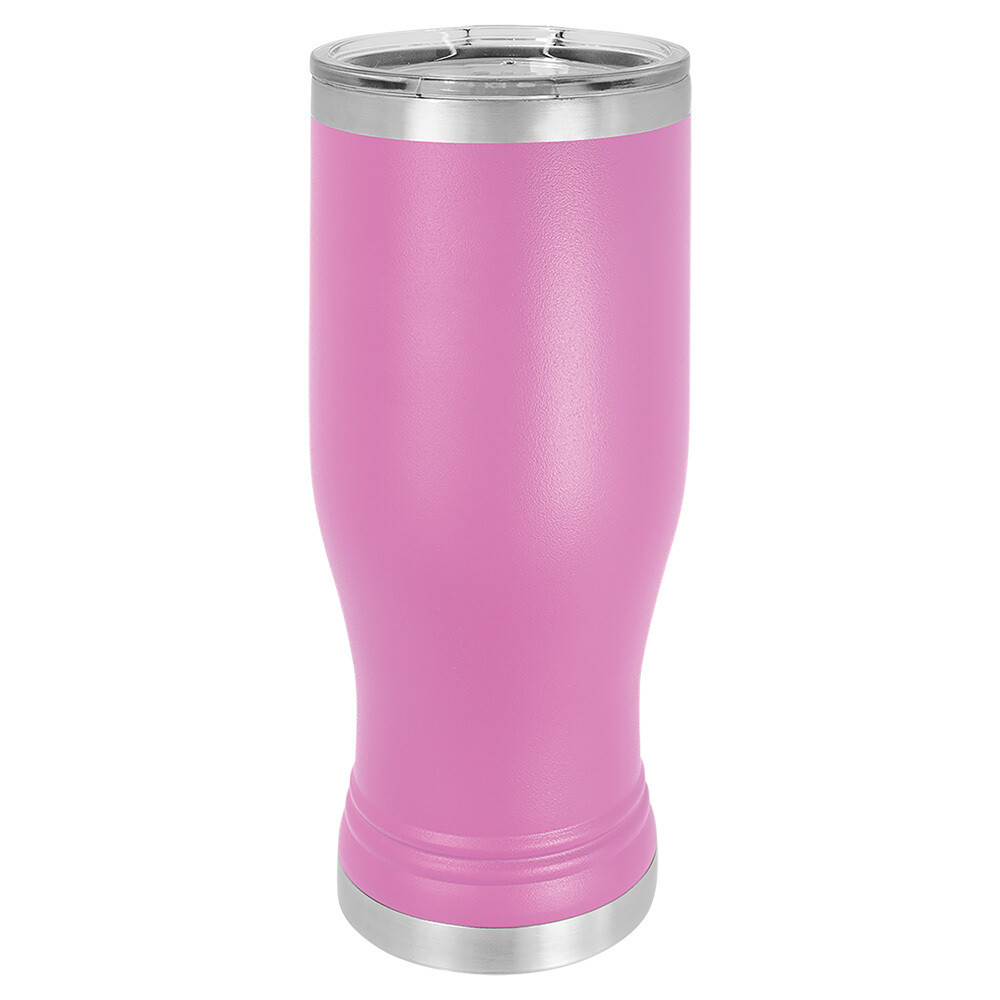 Beverage Tumblers - 20oz Light Purple Pilsner Tumbler with Lid