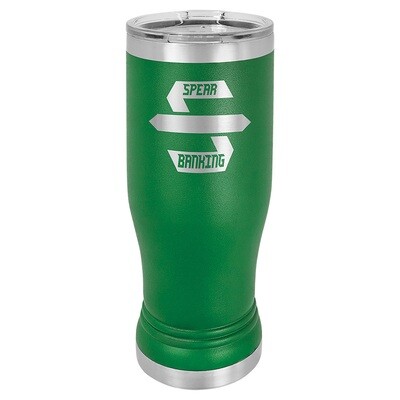 Beverage Tumblers - 14oz Green Pilsner Tumbler with Lid