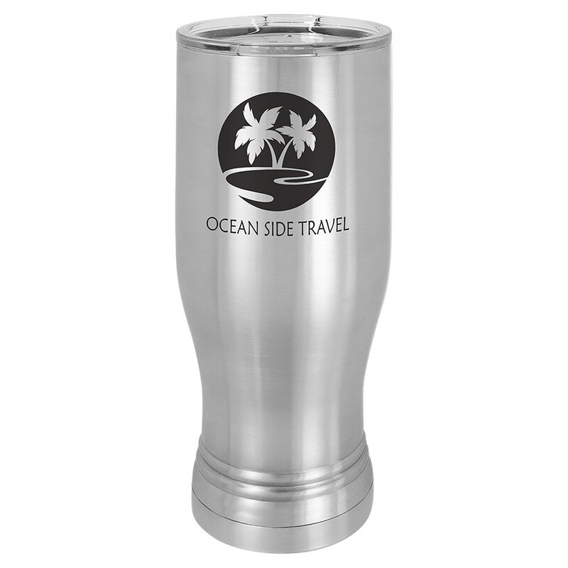 Beverage Tumblers - 20oz Stainless Steel Pilsner Tumbler with Lid