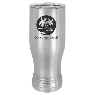 Beverage Tumblers - 20oz Stainless Steel Pilsner Tumbler with Lid