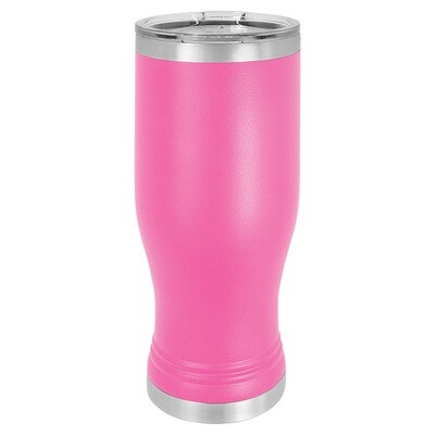 Beverage Tumblers - 20oz Pink Pilsner Tumbler with Lid