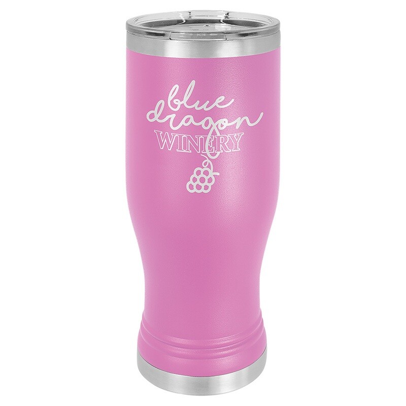 Beverage Tumblers - 20oz Light Purple Pilsner Tumbler with Lid