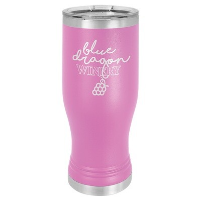 Beverage Tumblers - 20oz Light Purple Pilsner Tumbler with Lid
