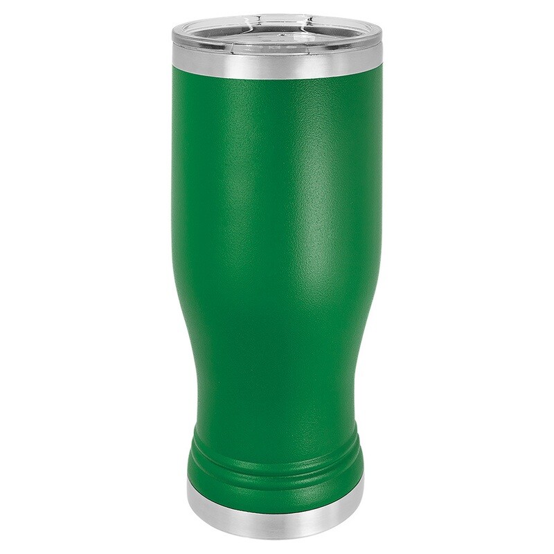 Beverage Tumblers - 20oz Green Pilsner Tumbler with Lid
