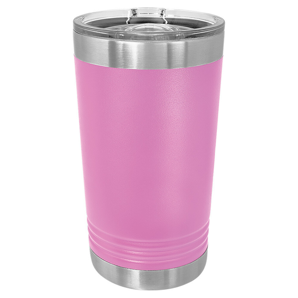 Beverage Tumblers - 16oz Light Purple Pint Tumbler with Sliding Lid