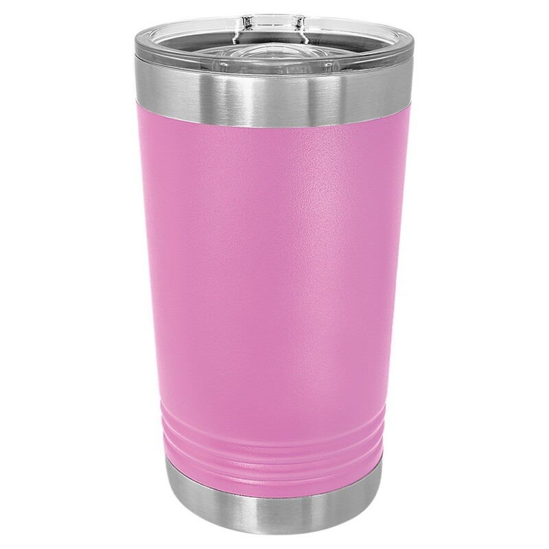 Beverage Tumblers - 16oz Light Purple Pint Tumbler with Sliding Lid