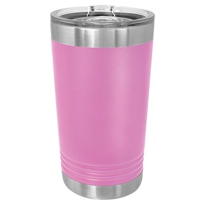 Beverage Tumblers - 16oz Light Purple Pint Tumbler with Sliding Lid